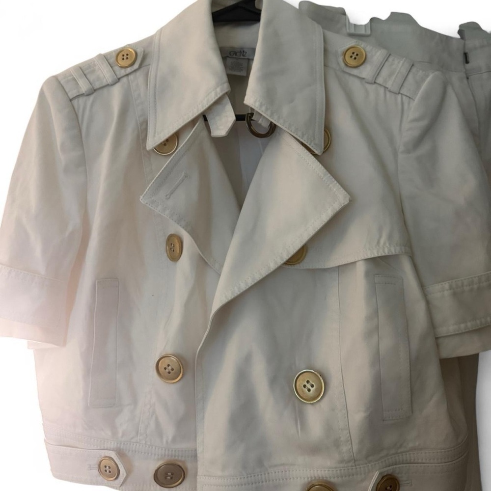 Cache White Jacket and Pants Ensemble - image 2